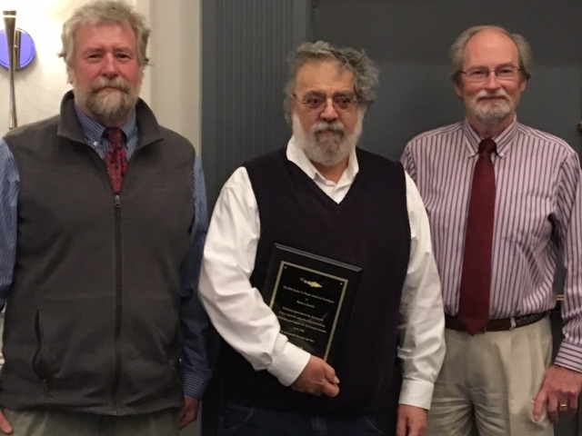 From left: NEFMC Chairman Terry Stockwell, Correia, and Dr, David Pierce, Director, Massachusetts Division of Marine Fisheries